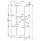 Estante Livreiro Steel 76cm Estilo Industrial Com Pés Em Aço