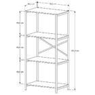 Estante Livreiro Steel 76cm Estilo Industrial Com Pés Em Aço