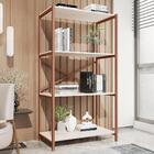 Estante Livreiro Steel 90cm Estilo Industrial Com Pés Em Aço