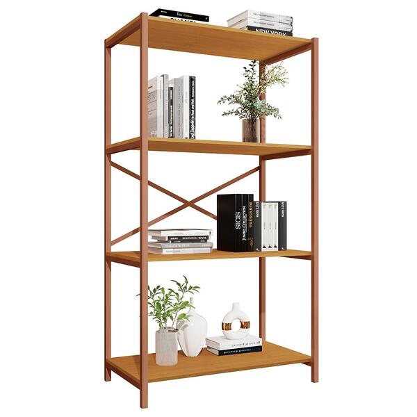 Estante Livreiro Steel 90cm Estilo Industrial Com Pés Em Aço