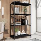 Estante Livreiro Steel 90cm Estilo Industrial Com Pés Em Aço