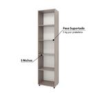 Estante Livreiro Texas 45cm Com 5 Nichos Carvalho Marrom