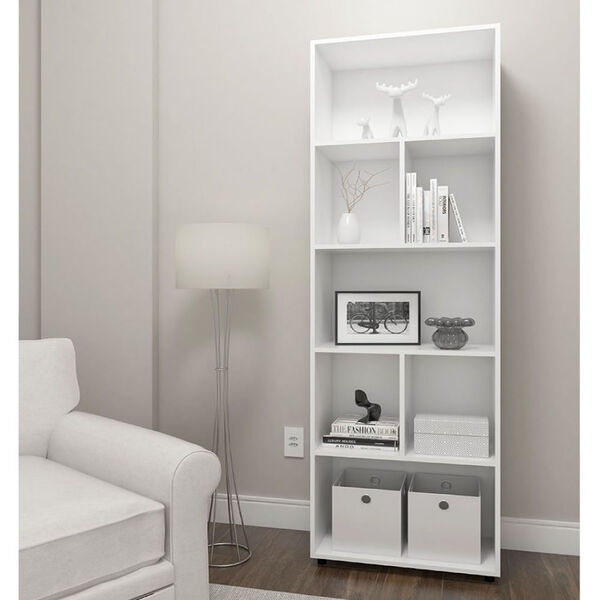 Estante Livreiro Tita Com 7 Nichos - Branco