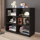Estante Livreiro Zurich Com 6 Nichos Preto