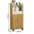 Estante Livro Organizador Escritorio Armario Duque 2 Portas