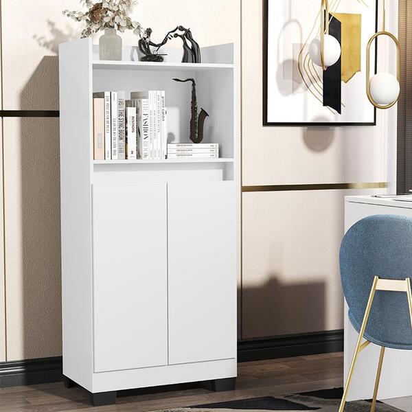 Estante Livro Organizador Escritorio Armario Duque 2 Portas