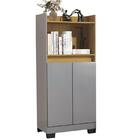 Estante Livro Organizador Escritorio Armario Duque 2 Portas