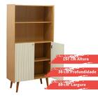 Estante Livros Genialflex Vértice Cinamomo Branco Laca Frisado