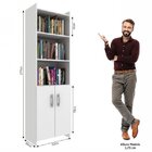 Estante Livros Multiuso 2 Portas 177cmx52cm Espresso Móveis B