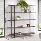 Estante Lógica 1,80 Cm Com 5 Prateleiraspreto Pinhão Marrom