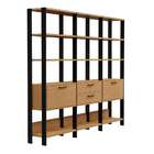 Estante Louhans 2 Pt 2 Gv Freijó E Preta 216 Cm