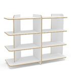 Estante Luna Eco Friendly Branco Borda Compensado Naval Com C