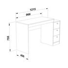 Estante Lv200 E Mesa Me402 Para Escritorio Djd Moveis