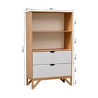 Estante Madeira Maciça 1 Prateleiras 2 Gavetas Nina Yescasa A