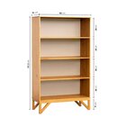 Estante Madeira Maciça 3 Prateleiras Nina Yescasa Amêndoa