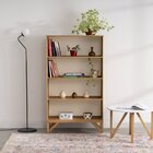 Estante Madeira Maciça 3 Prateleiras Nina Yescasa Amêndoa