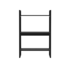 Estante Utilitária de Madeira MDP e Aço Carbono com 3 Prateleiras Preto Industrial 90x60x34cm 20kg Brasforma