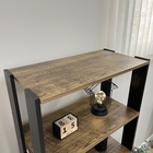 Estante Decorativa de Madeira MDP com 3 Prateleiras 1 Porta Pinho com Preto Match 166x63x32cm Artely