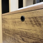 Estante Decorativa de Madeira MDP com 3 Prateleiras 1 Porta Pinho com Preto Match 166x63x32cm Artely