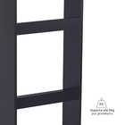 Estante de Madeira MDP com 4 Prateleiras Preta Kasa 150X47,5X20cm 20kg CCL