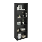 Estante de Madeira MDP com 4 Prateleiras Preto Multy 180x60x30cm Artely