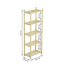 Estante de Madeira Pinus com 5 Prateleiras Natural 170x60x32cm 25kg Spaceo