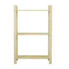 Estante de Madeira Pinus com 3 Prateleiras Natural 93x60x32cm 15kg Spaceo