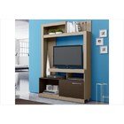 Estante Maya Para Sala De Estar Amêndoa Com Cacau - Belaflex