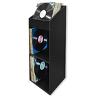 Estante Mdf Preto Para Discos - Exiba Sua Coleção Com Estilo: