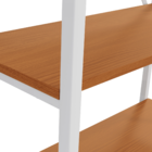 Estante Multiuso de Metal e MDP com 5 Prateleiras Marrom e Branco Industrial 152x72x33cm 25kg Kappesberg