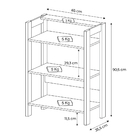 Estante Mesa Baixa 3 Prateleiras Decorativa Az1021 Mdp Preto/