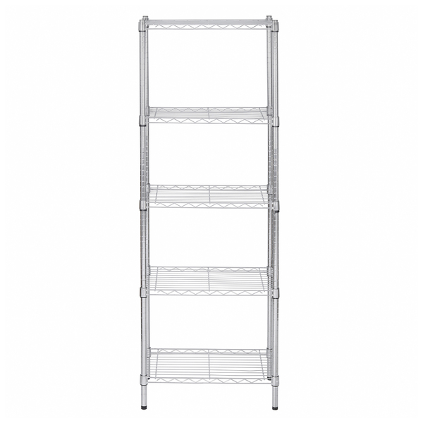 Estante de Metal Ao Cromado com 5 Prateleiras Aramada 180x60x35cm 250kg Spaceo