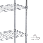 Estante de Metal Ao Cromado com 5 Prateleiras Aramada 180x90x35cm 250kg Spaceo