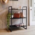 Estante de Metal Aço com 3 Prateleiras Preto 90x34x60cm 60kg Brasforma