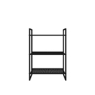 Estante de Metal Ao com 3 Prateleiras Preto 90x34x60cm 60kg Brasforma