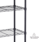 Estante de Metal Aço com 6 Prateleiras Preta Line Aramada 180x60x35cm 300kg Spaceo