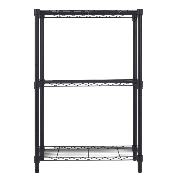 Estante de Metal Aço com 3 Prateleiras Preta Line Aramada 90x60x35cm 150kg Spaceo