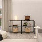 Estante de Metal Aço com 3 Prateleiras Preta Line Aramada 90x90x35cm 150kg Spaceo