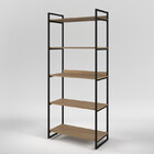 Estante Metal Preto 190x80cm Vintage Office