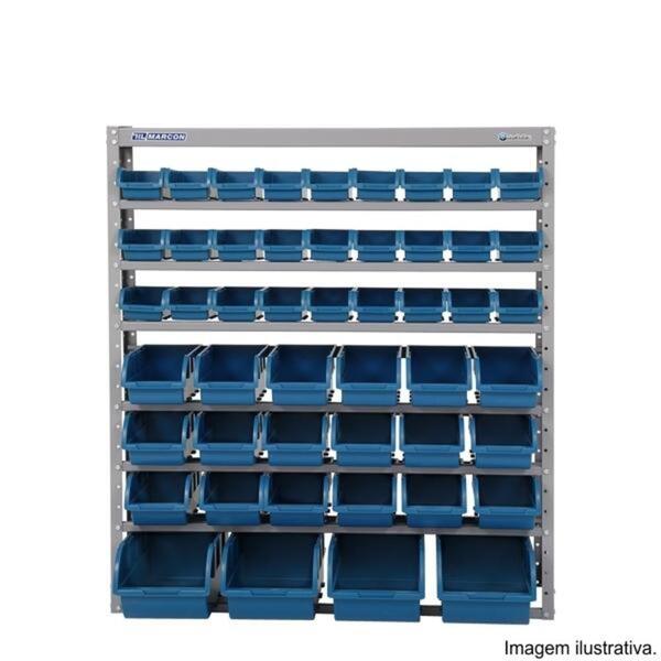 Estante Metálica Com 49 Gavetas Azul Medidas Diversas - Em49a