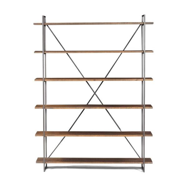 Estante Michigan Renar 140 Cm Cor Grafite Rustic Brown