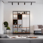 Estante Moderna Estilo Industrial Book 150x40x200 Cor Mdf Cas