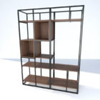 Estante Moderna Estilo Industrial Book 150x40x250 Cor Mdf Cas