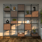 Estante Moderna Estilo Industrial Concret 300x40x300 Cor De M