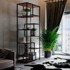 Estante Moderna Estilo Industrial Elegance 75x40x200 Cor Mdf