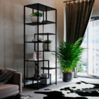 Estante Moderna Estilo Industrial Elegance 75x40x200 Cor Mdf