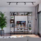 Estante Moderna Estilo Industrial Gold 200x40x200 Cor Mdf Cas