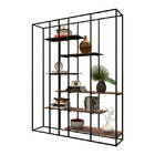 Estante Moderna Estilo Industrial Ladder 150x40x250 Cor Mdf C