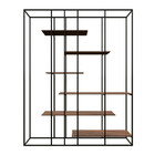 Estante Moderna Estilo Industrial Ladder 150x40x250 Cor Mdf C