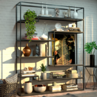 Estante Moderna Estilo Industrial Left 200x40x250 Cor Mdf Pre